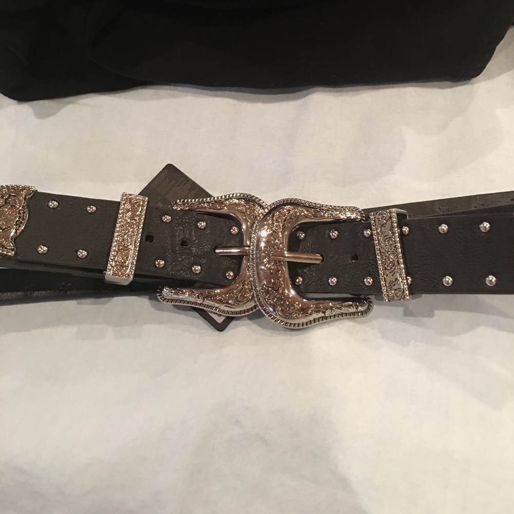 Western double buckle belt NWT